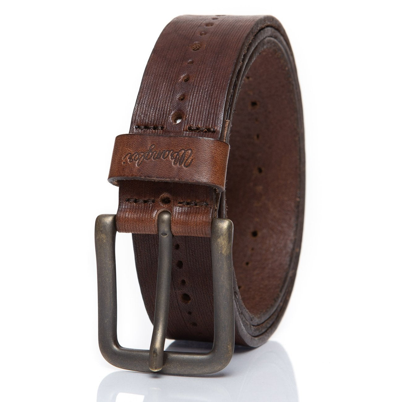 PASEK WRANGLER PERFORATED BELT BROWN W0B5U1X85