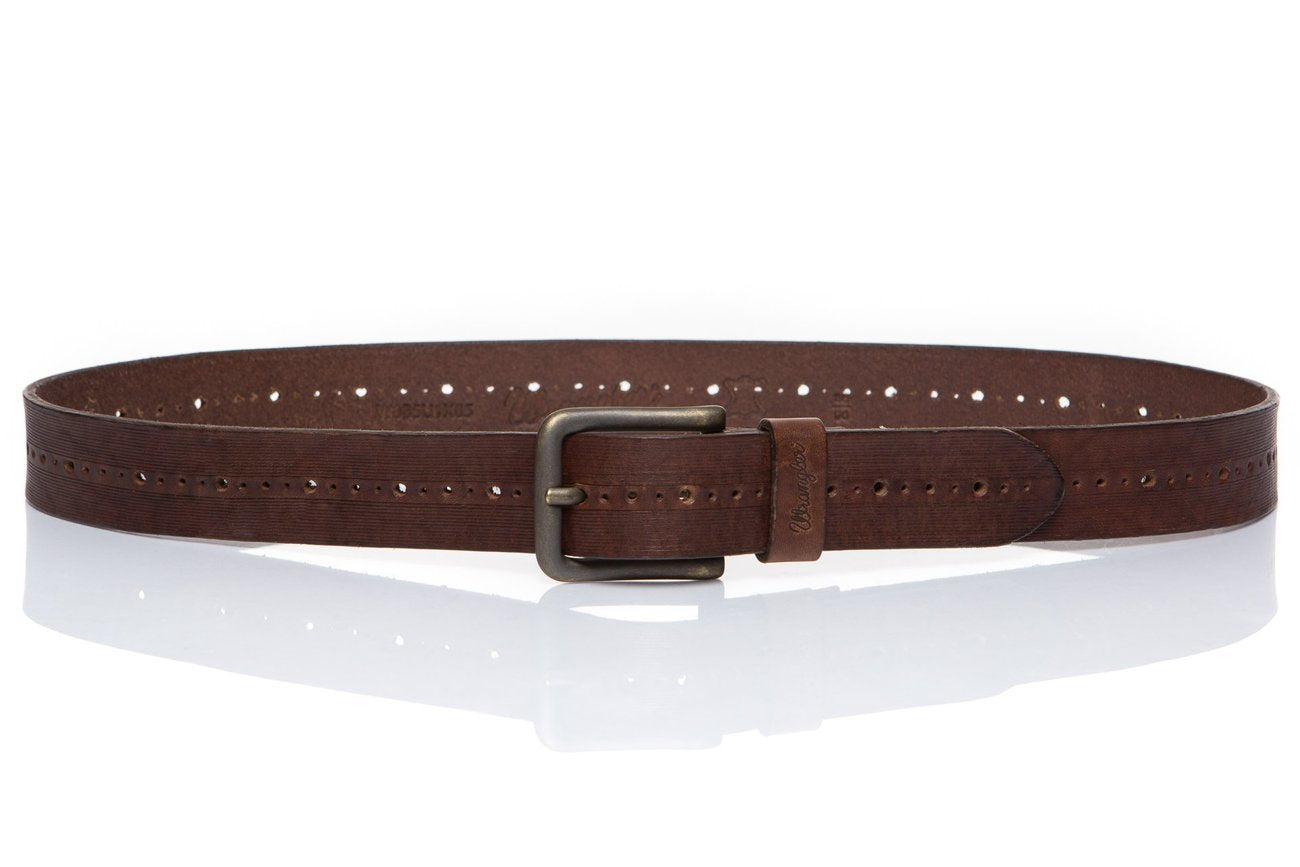 PASEK WRANGLER PERFORATED BELT BROWN W0B5U1X85