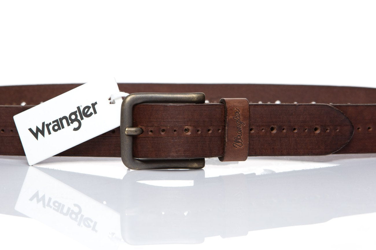 PASEK WRANGLER PERFORATED BELT BROWN W0B5U1X85