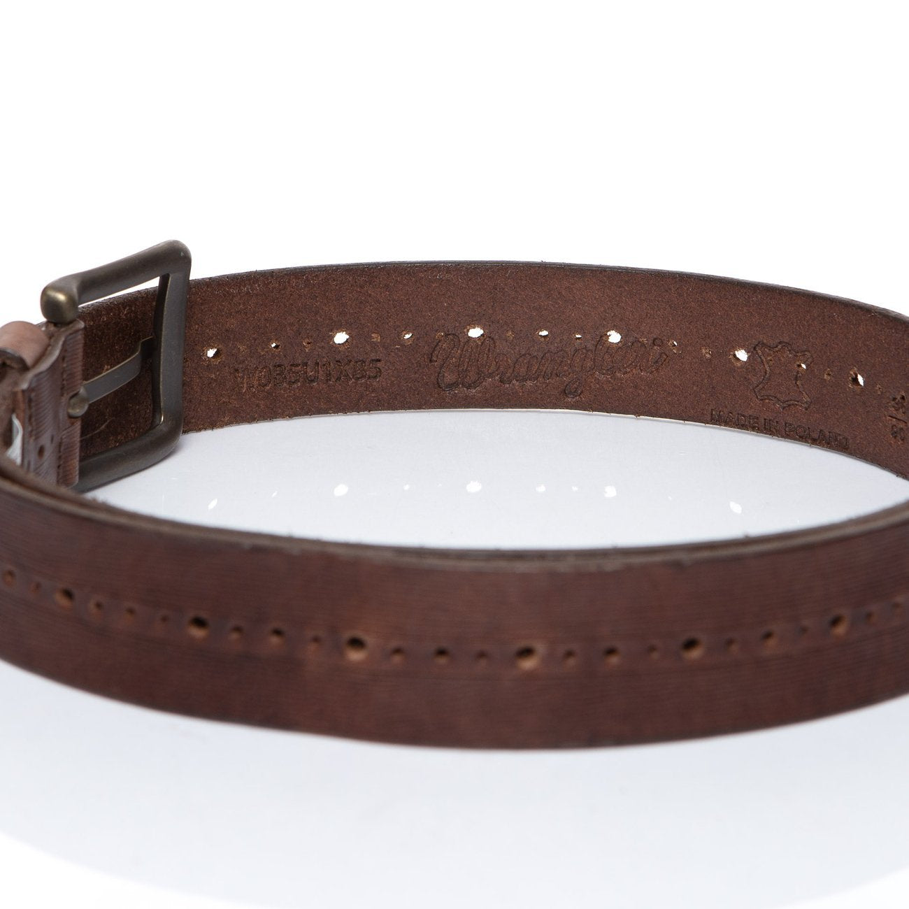 PASEK WRANGLER PERFORATED BELT BROWN W0B5U1X85