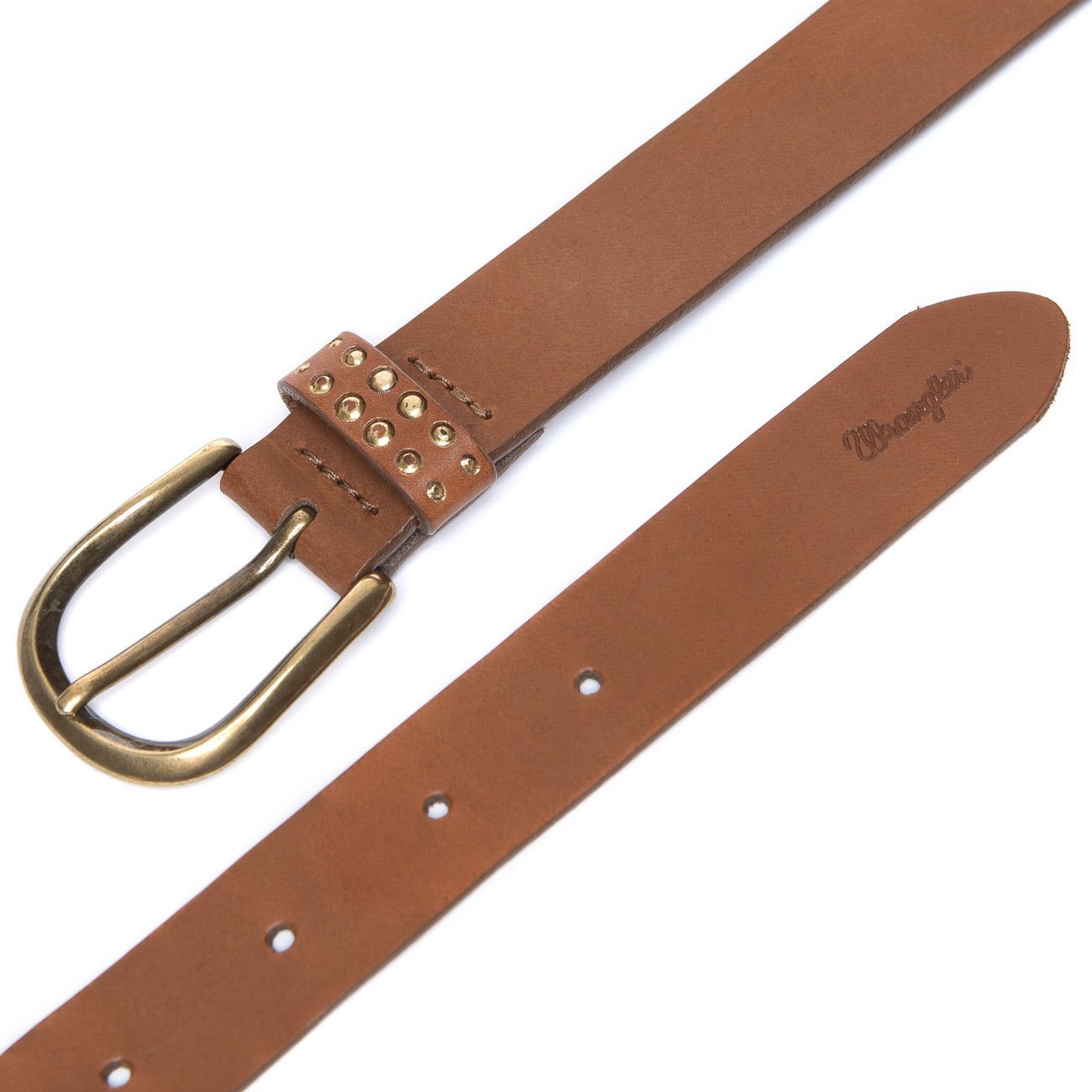 DAMSKI PASEK WRANGLER STUDSY BELT BROWN W0B84US85