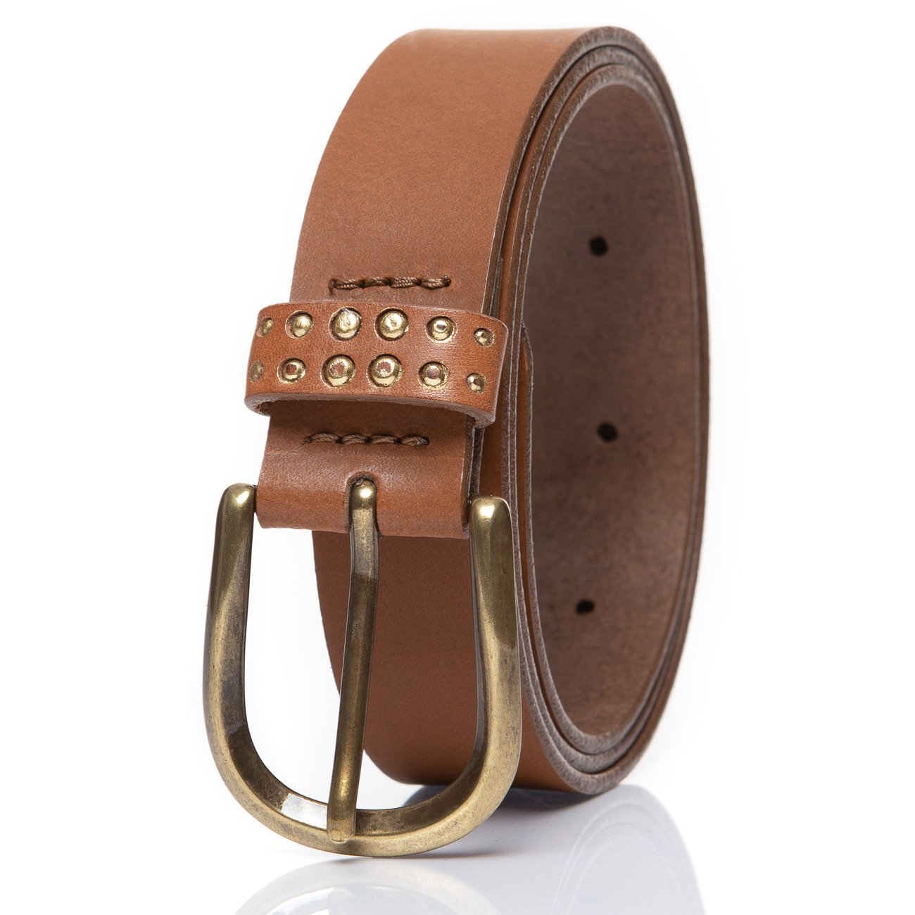 DAMSKI PASEK WRANGLER STUDSY BELT BROWN W0B84US85