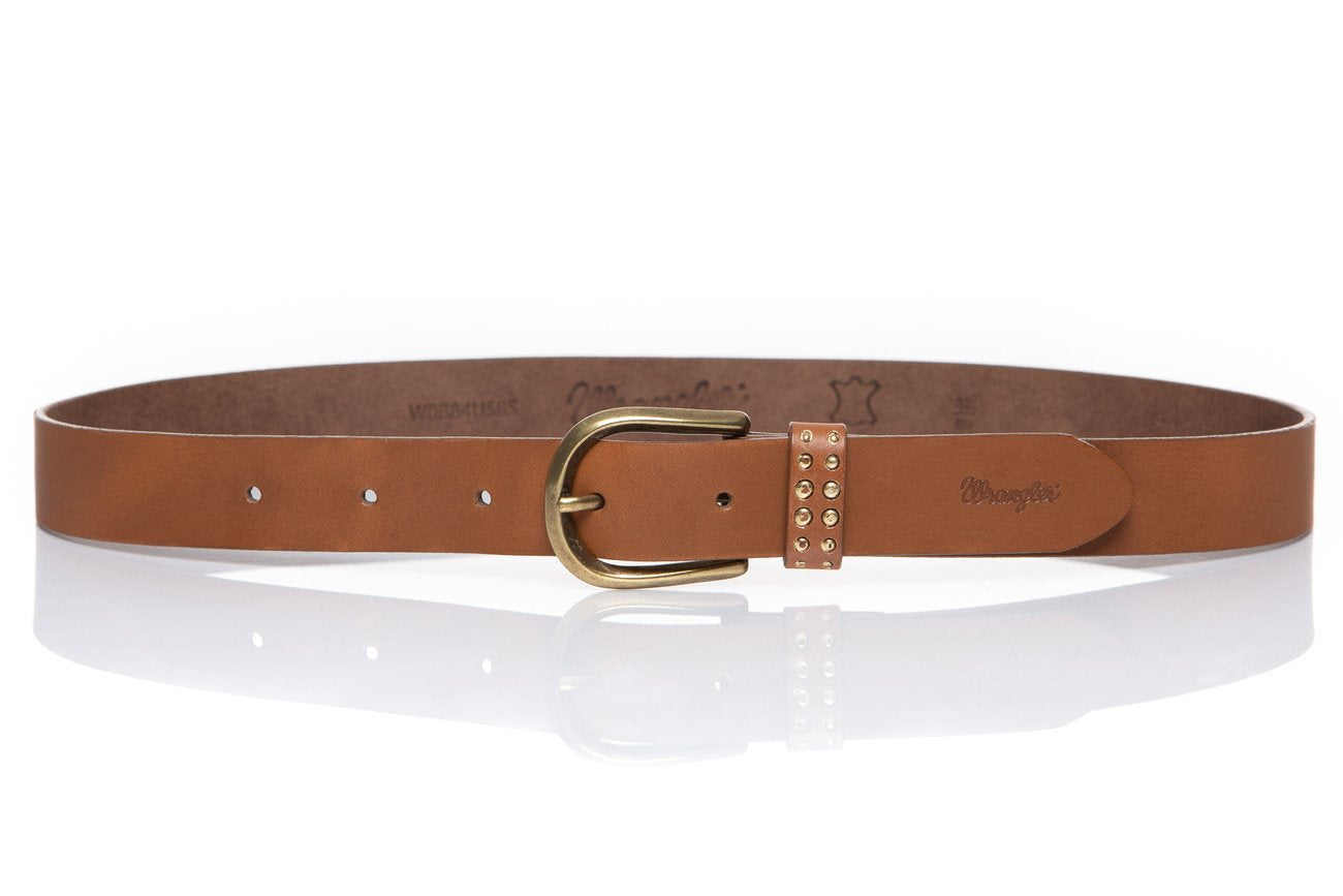 DAMSKI PASEK WRANGLER STUDSY BELT BROWN W0B84US85