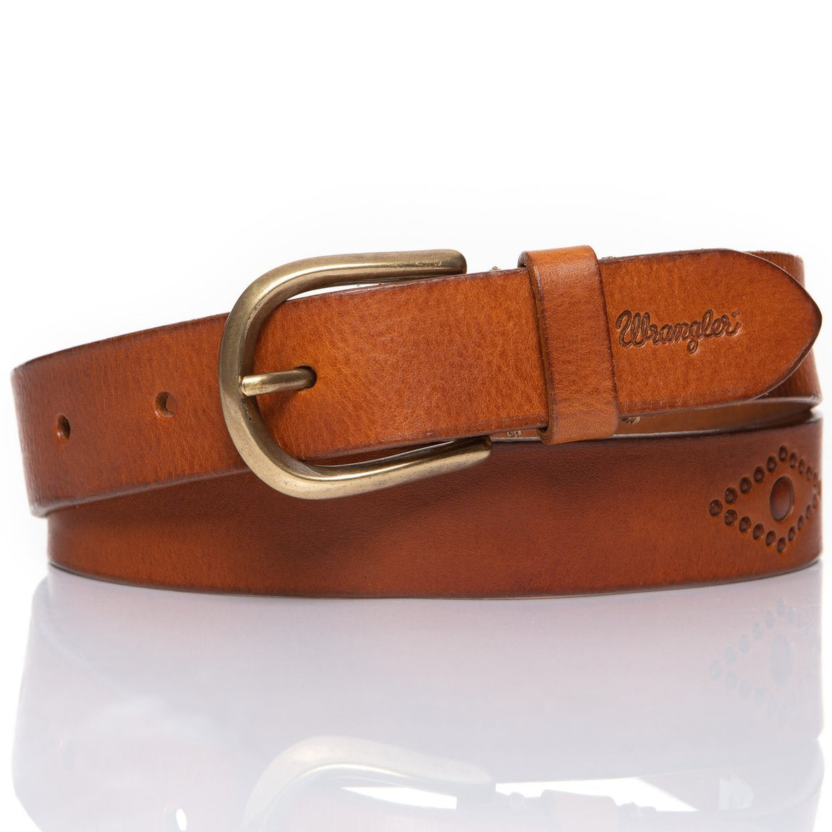 PASEK WRANGLER LUCKY BELT COGNAC W0C4U1X81