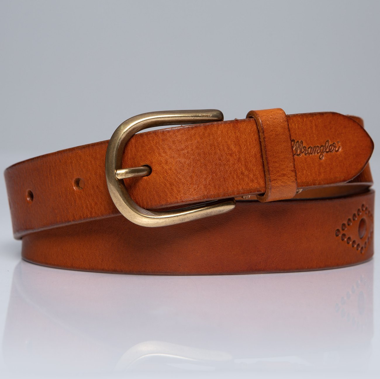 PASEK WRANGLER LUCKY BELT COGNAC W0C4U1X81