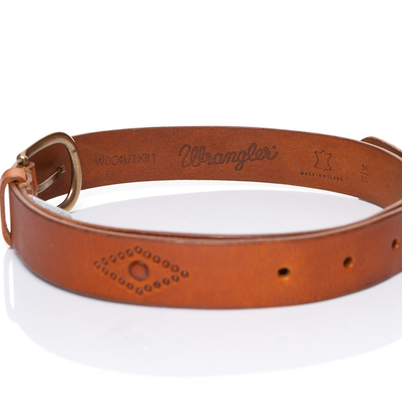 PASEK WRANGLER LUCKY BELT COGNAC W0C4U1X81