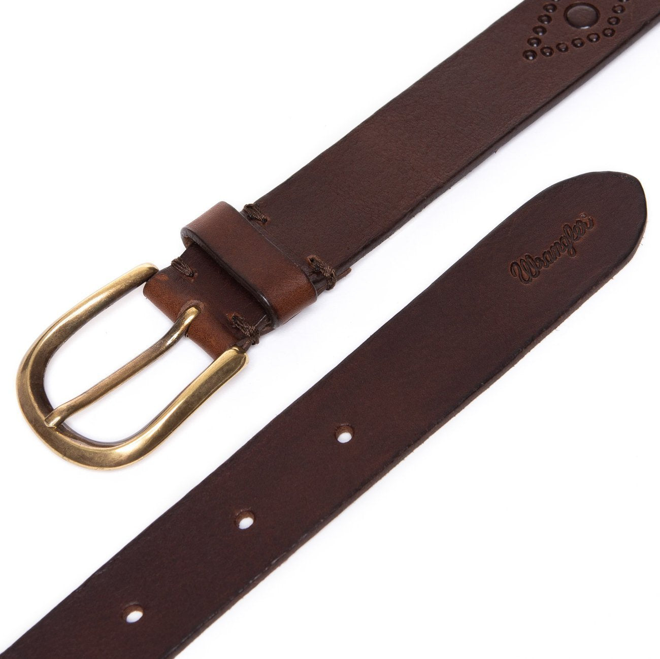 PASEK WRANGLER LUCKY BELT BROWN W0C4U1X85