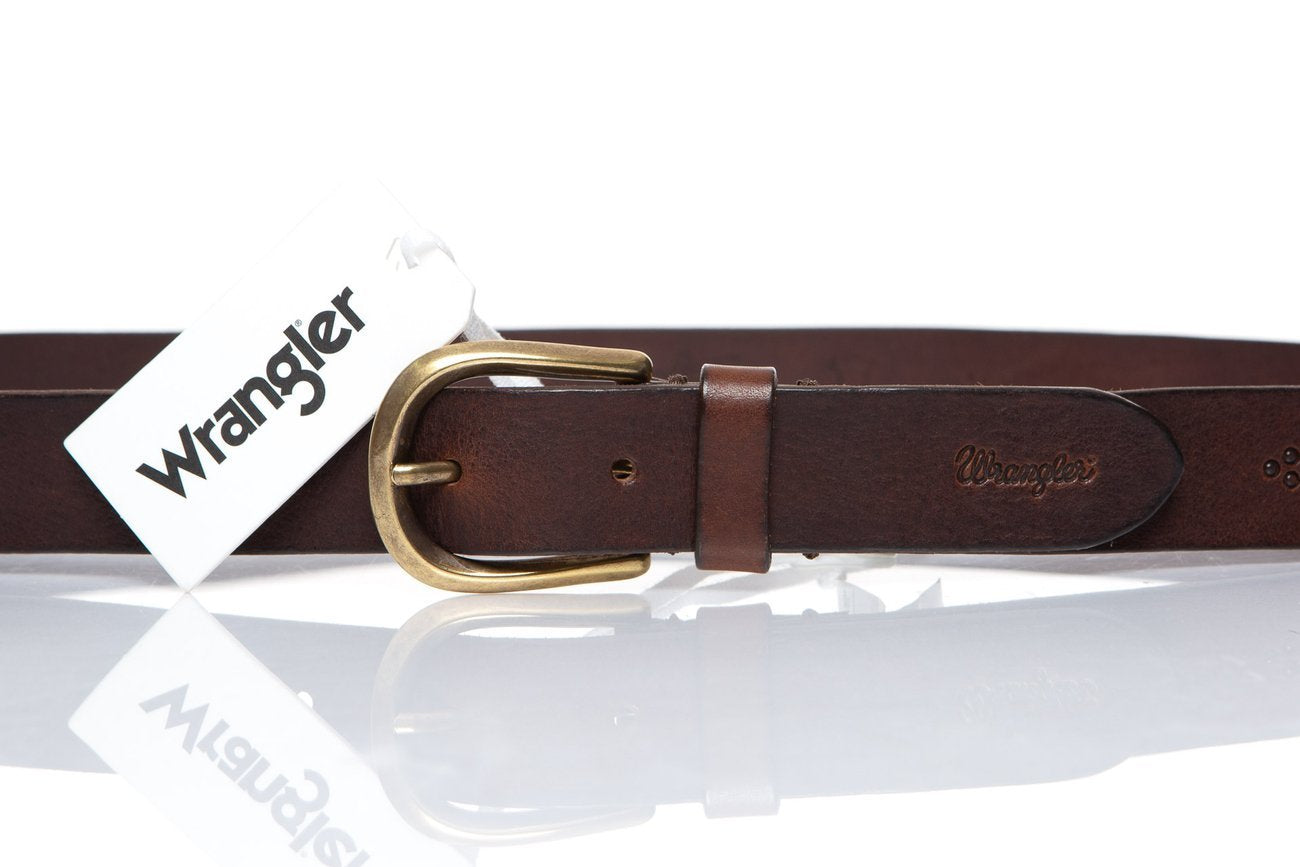 PASEK WRANGLER LUCKY BELT BROWN W0C4U1X85