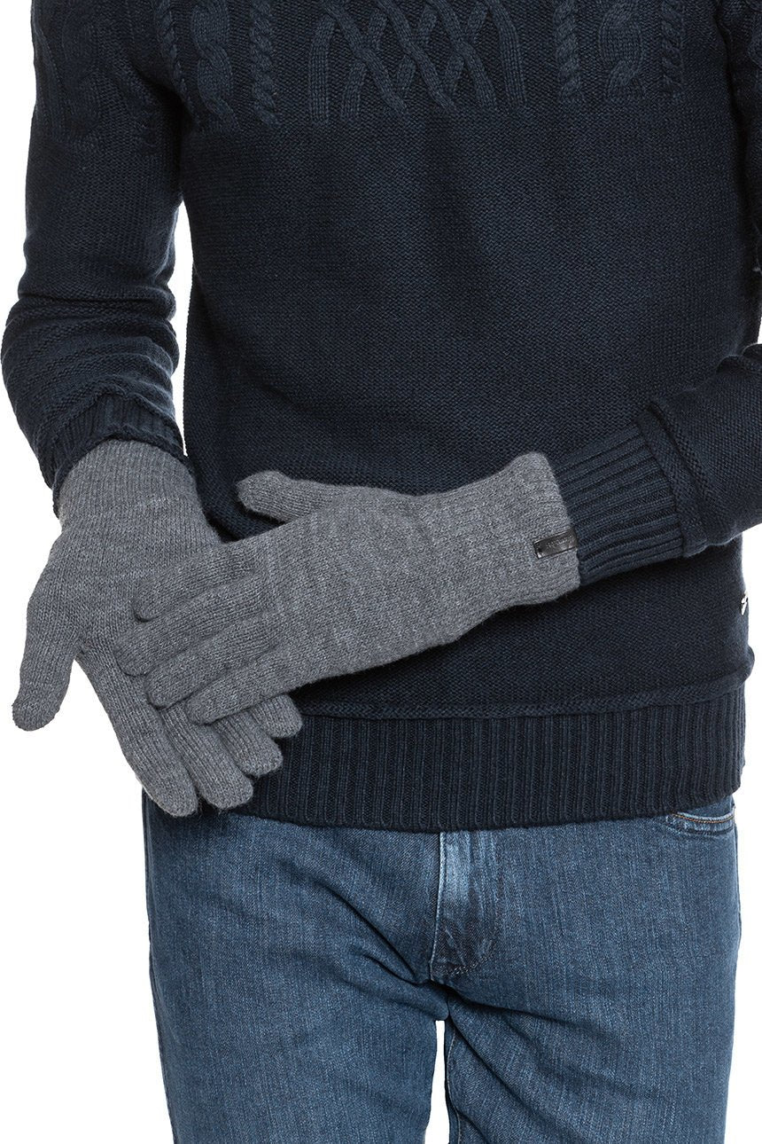 MĘSKIE RĘKAWICZKI WRANGLER BASIC GLOVES MID GREY MEL W0Q00UH37