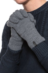 MĘSKIE RĘKAWICZKI WRANGLER BASIC GLOVES MID GREY MEL W0Q00UH37