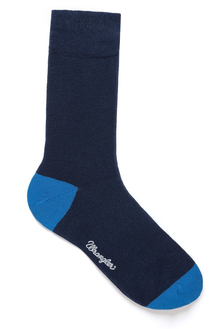 SKARPETY MĘSKIE WRANGLER BLOCK SOCKS NAVY W0Z179635