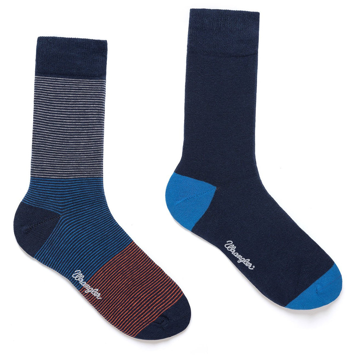 SKARPETY MĘSKIE WRANGLER BLOCK SOCKS NAVY W0Z179635