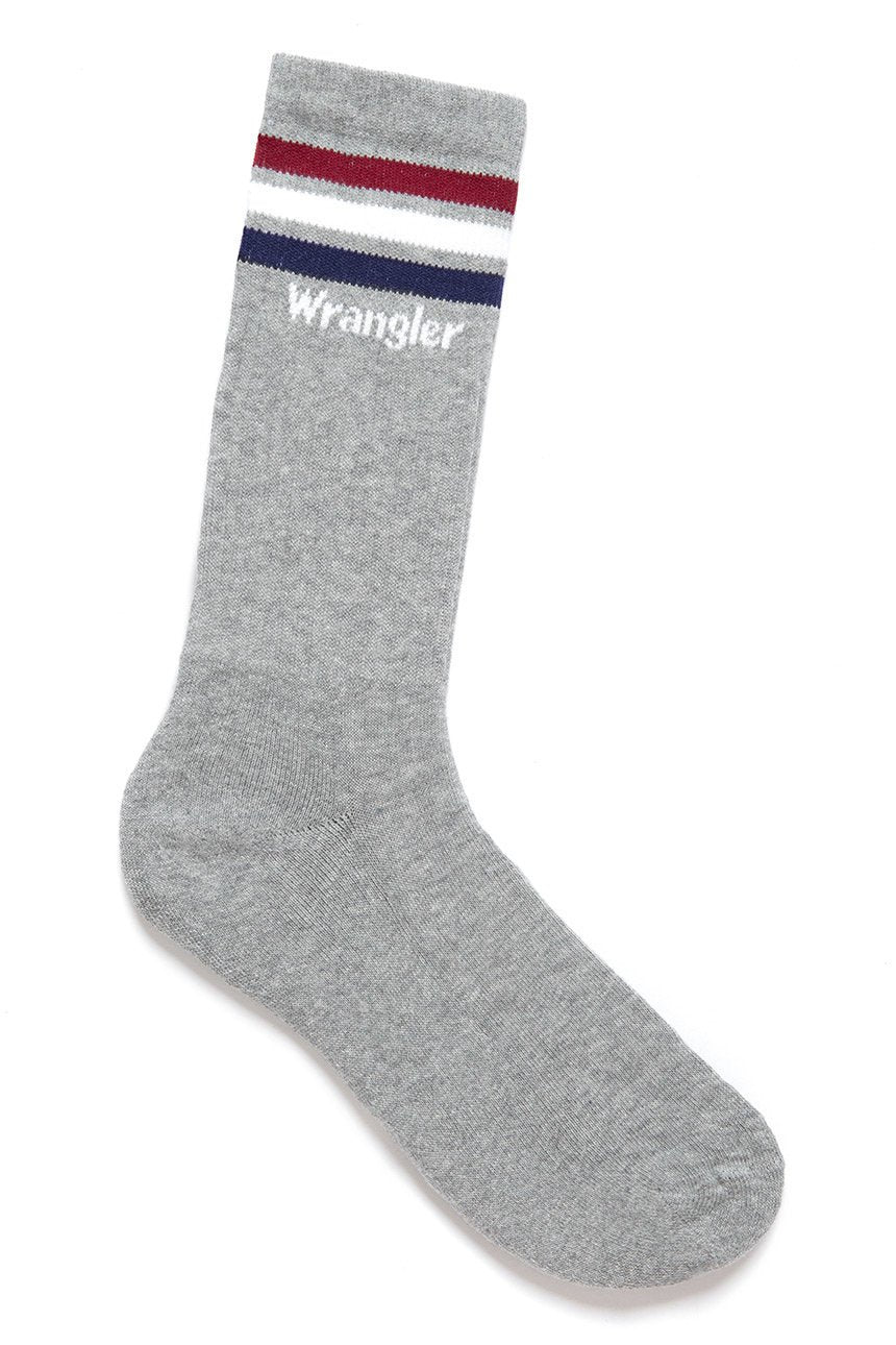 SKARPETKI WRANGLER TENNIS SOCKS MID GREY MEL W0Z19UT37