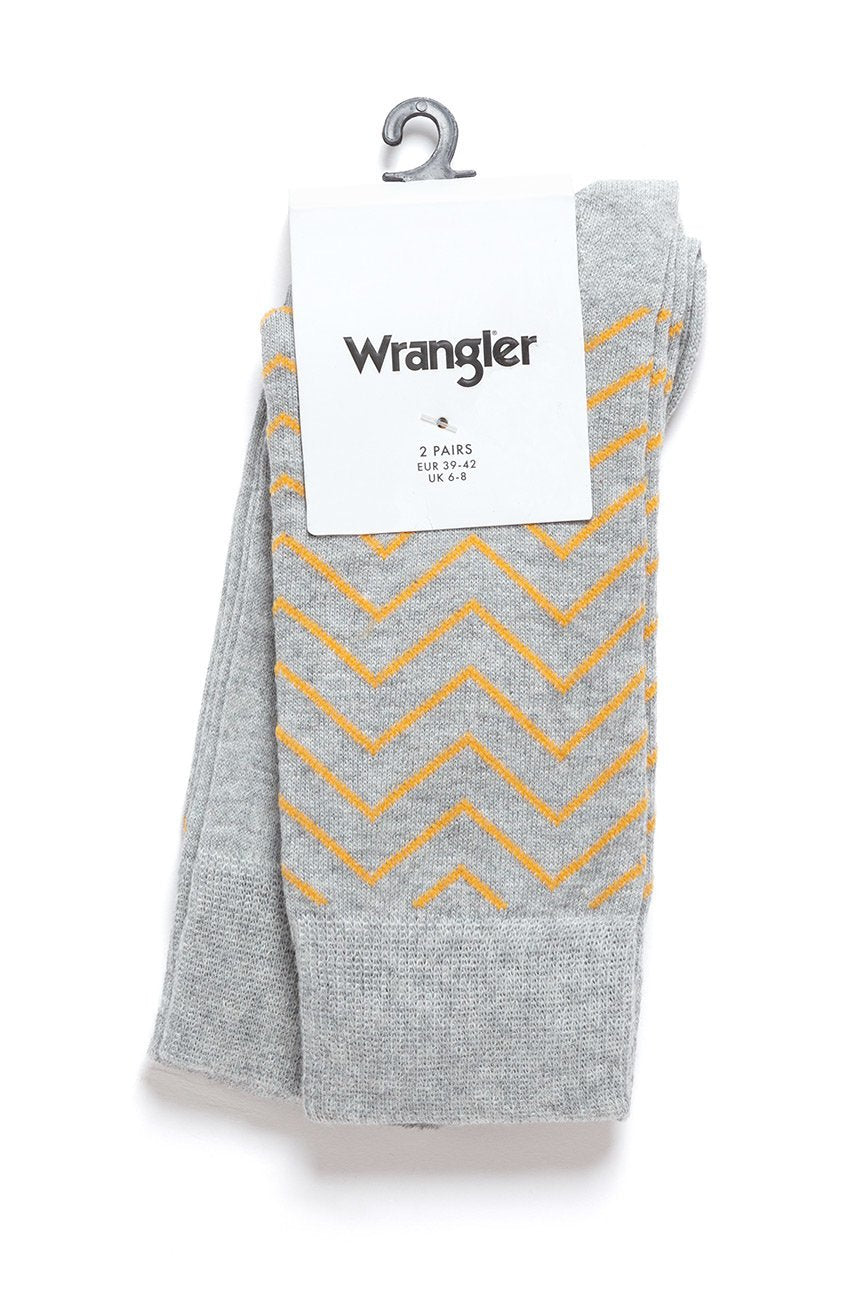 SKARPETY WRANGLER ZIG ZAG SOCKS MID GREY MEL W0Z229637