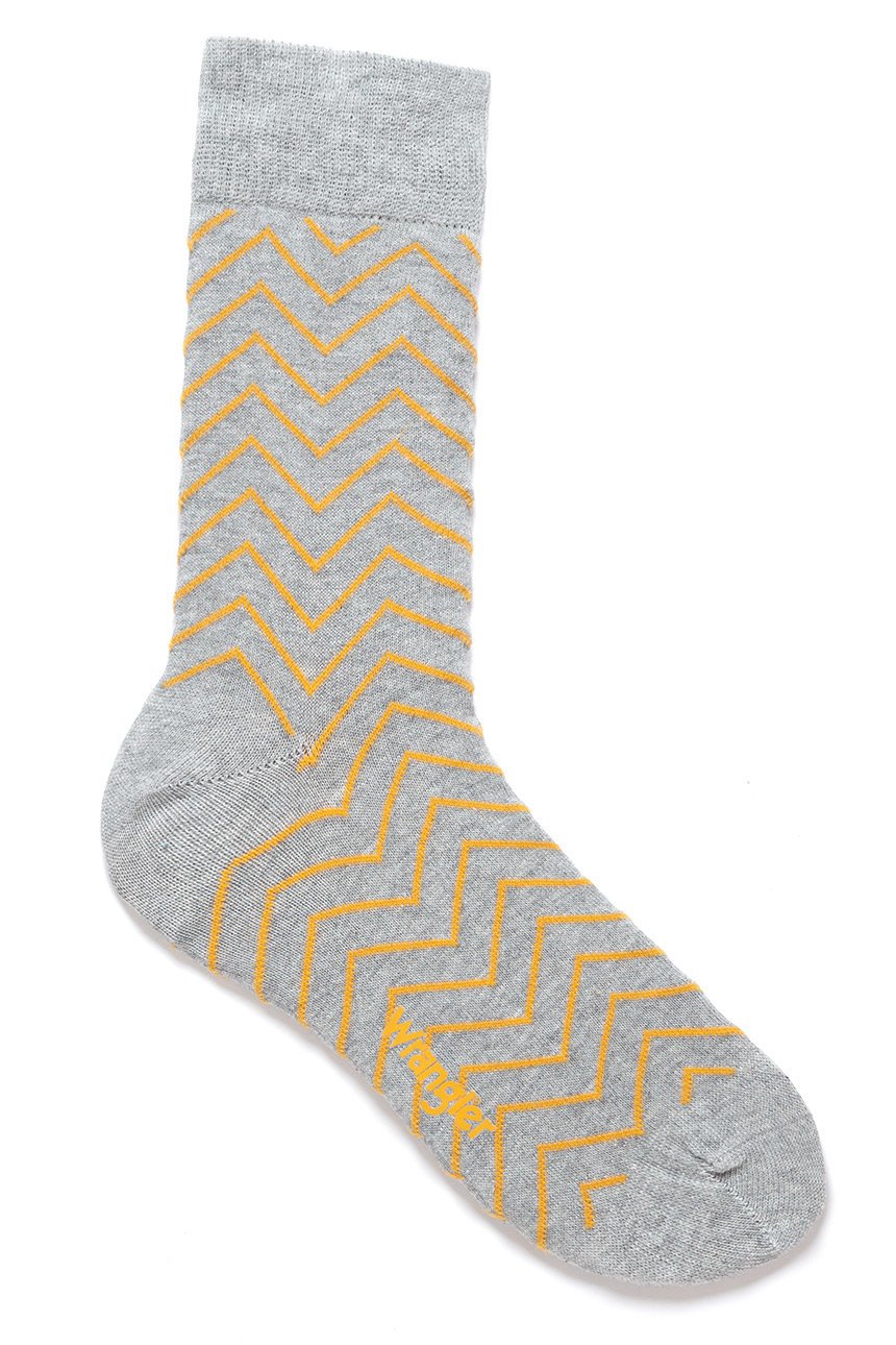 SKARPETY WRANGLER ZIG ZAG SOCKS MID GREY MEL W0Z229637