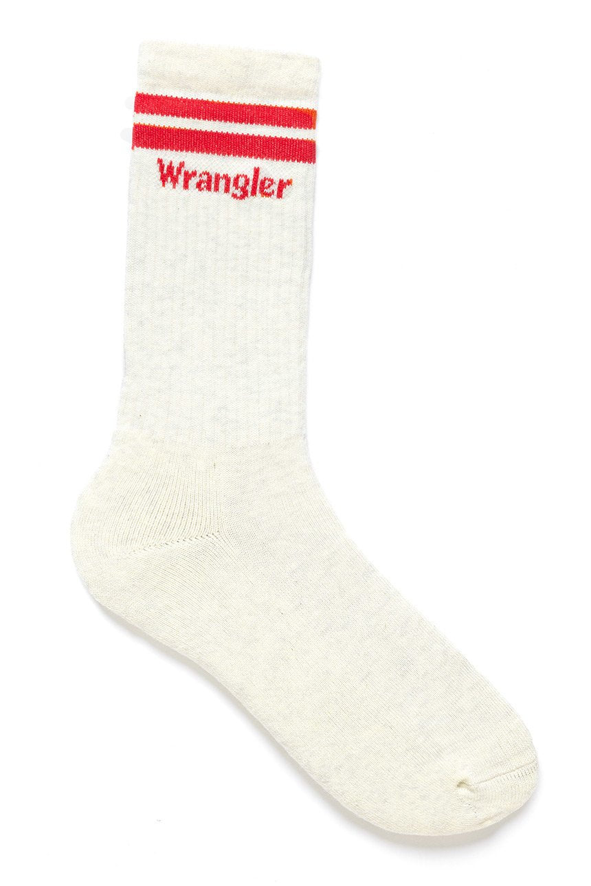 SKARPETKI WRANGLER TENNIS SOCKS EGRET OFF WHITE W0Z23UDIO