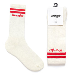 SKARPETKI WRANGLER TENNIS SOCKS EGRET OFF WHITE W0Z23UDIO