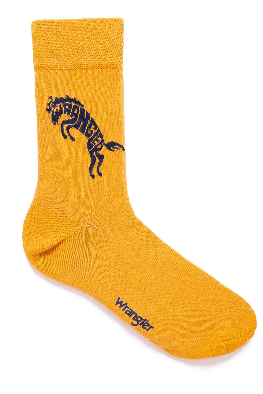 SKARPETKI WRANGLER B&Y HORSE SOCKS AMBER YELLOW W0Z2596UY