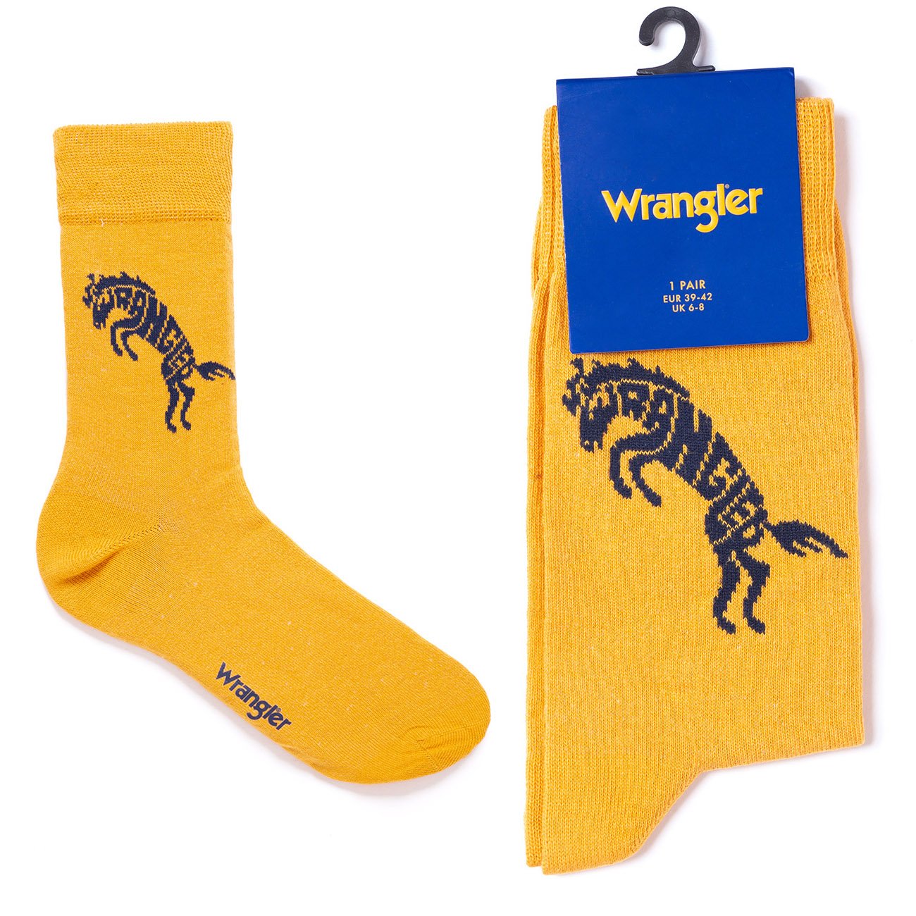 SKARPETKI WRANGLER B&Y HORSE SOCKS AMBER YELLOW W0Z2596UY