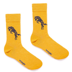 SKARPETKI WRANGLER B&Y HORSE SOCKS AMBER YELLOW W0Z2596UY