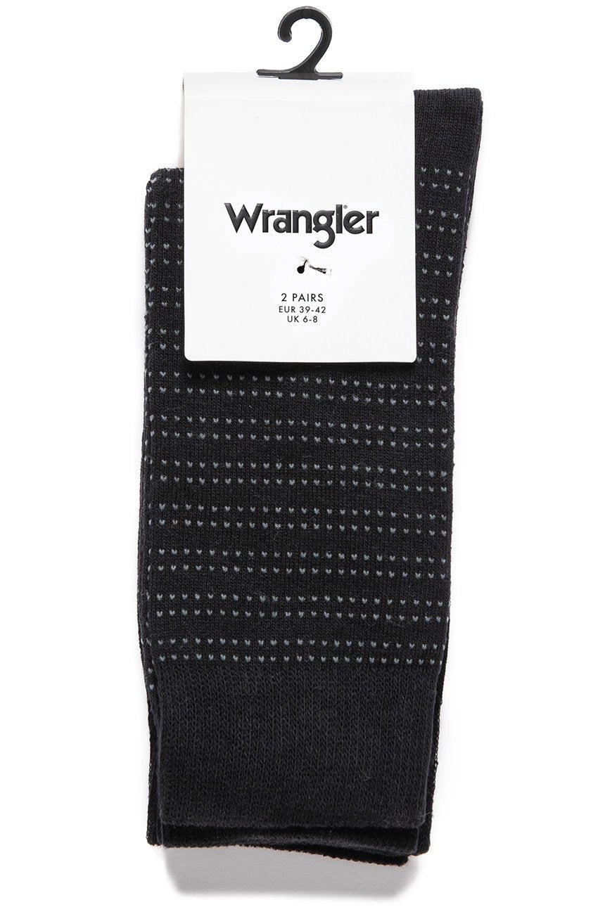 SKARPETKI WRANGLER STRIPE SOCKS BLACK W0Z678100