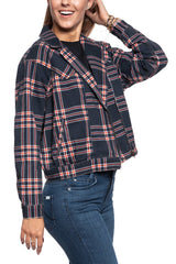 DAMSKA KURTKA JEANSOWA WRANGLER 80´S JACKET INDIGO CHECK W404WZ89M