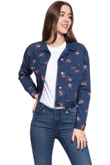 DAMSKA KURTKA JEANSOWA WRANGLER RETRO CROP JACKET BLUE DEPTHS W417WSXJY