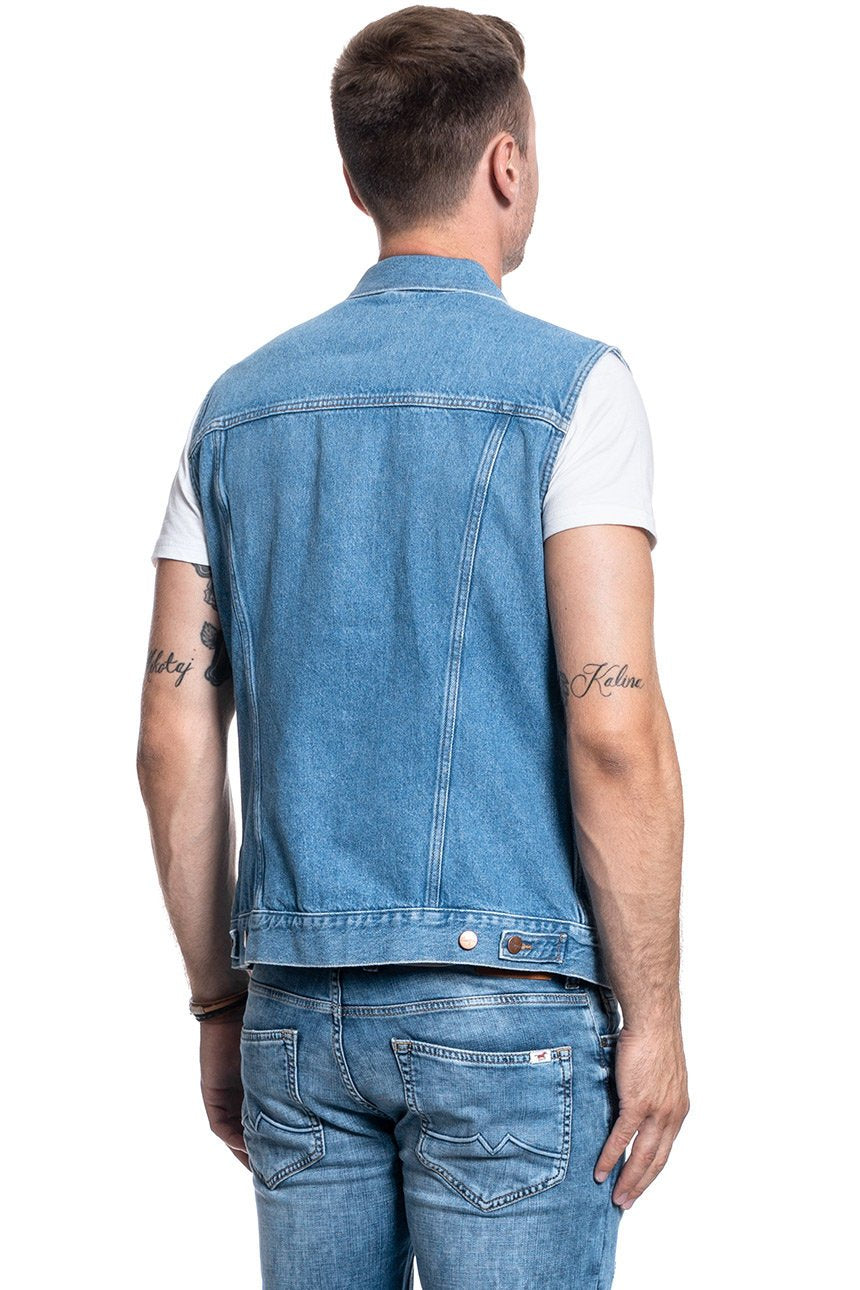 BEZRĘKAWNIK MĘSKI WRANGLER DENIM VEST YOSEMITE W447TW27Z