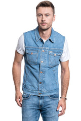 BEZRĘKAWNIK MĘSKI WRANGLER DENIM VEST YOSEMITE W447TW27Z