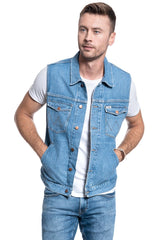 BEZRĘKAWNIK MĘSKI WRANGLER DENIM VEST YOSEMITE W447TW27Z