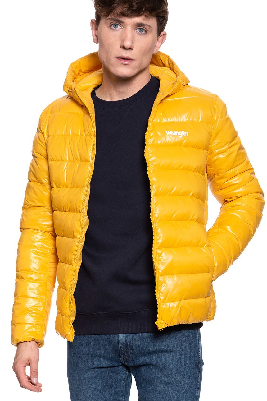 KURTKA ZIMOWA WRANGLER PUFFER JACKET MINERAL YELLOW W4A0XTY02