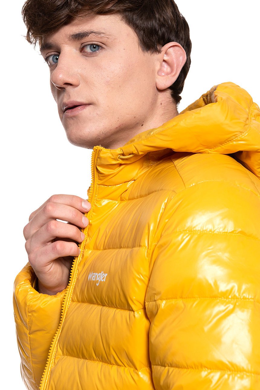 KURTKA ZIMOWA WRANGLER PUFFER JACKET MINERAL YELLOW W4A0XTY02