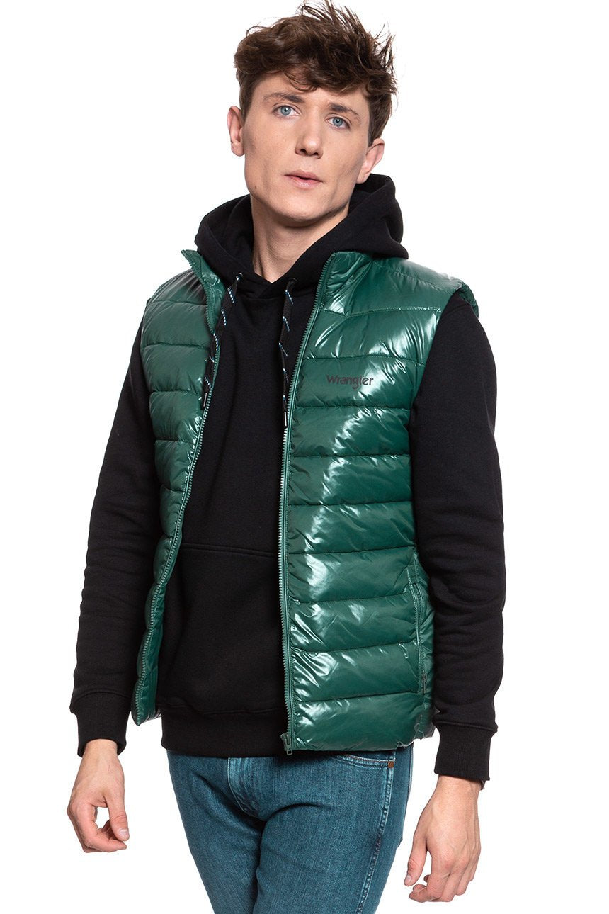 MĘSKI BEZRĘKAWNIK WRANGLER PUFFER VEST PINE W4A3XTG01