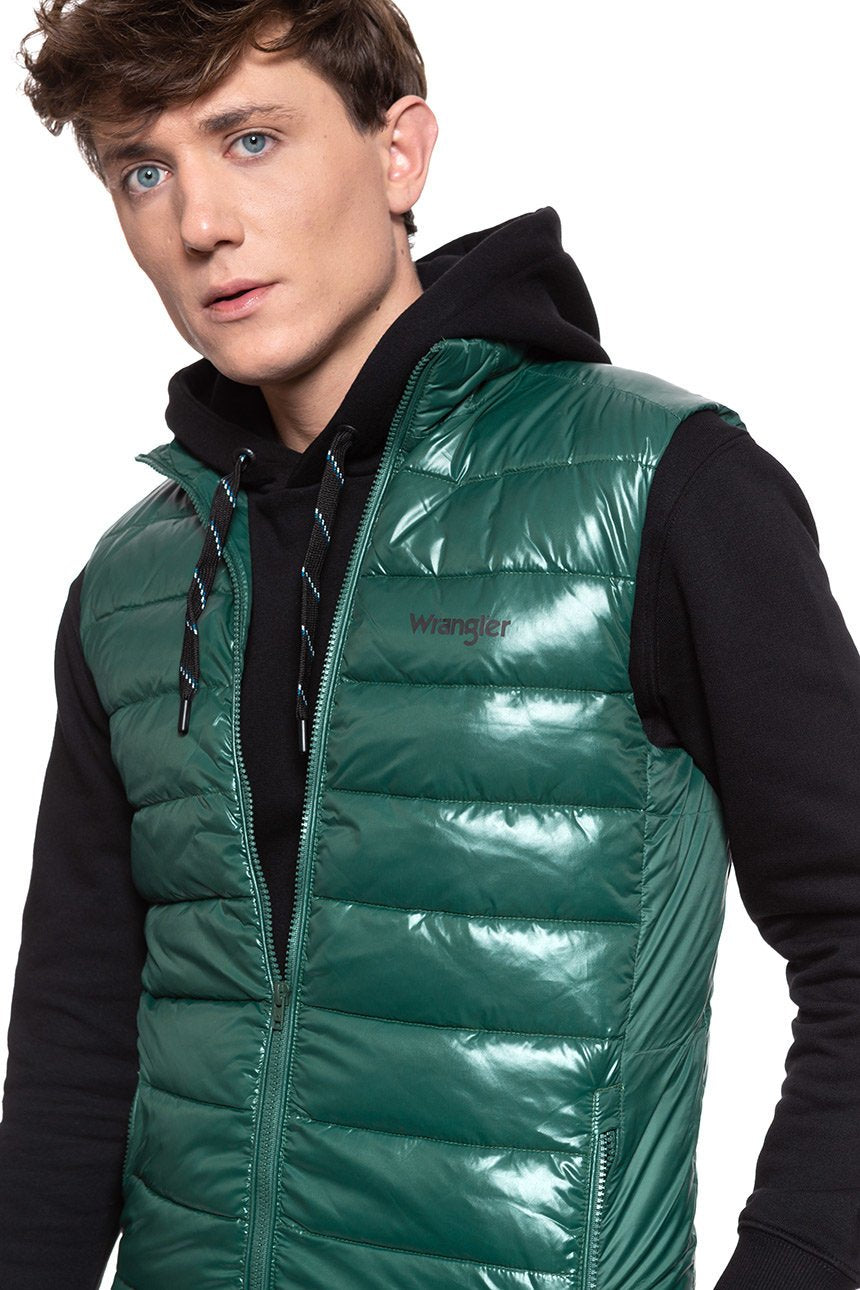 MĘSKI BEZRĘKAWNIK WRANGLER PUFFER VEST PINE W4A3XTG01