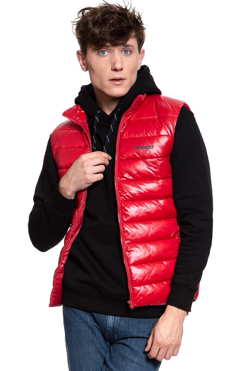 MĘSKI BEZRĘKAWNIK WRANGLER PUFFER VEST RED W4A3XTX47