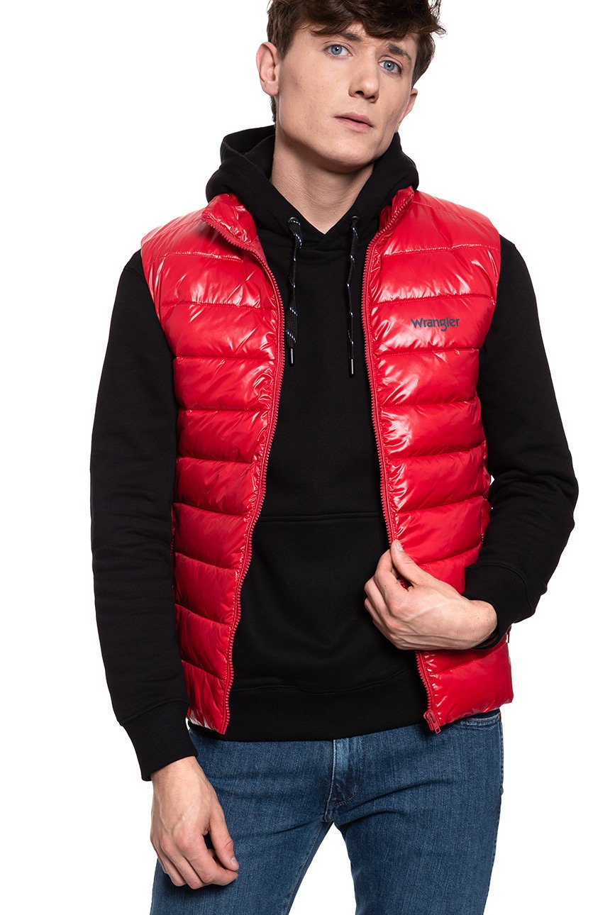 MĘSKI BEZRĘKAWNIK WRANGLER PUFFER VEST RED W4A3XTX47