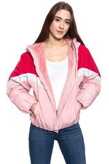 DAMSKA KURTKA WRANGLER COLOUR BLOCK JACKET BRIDAL ROSE W4N9WBP01