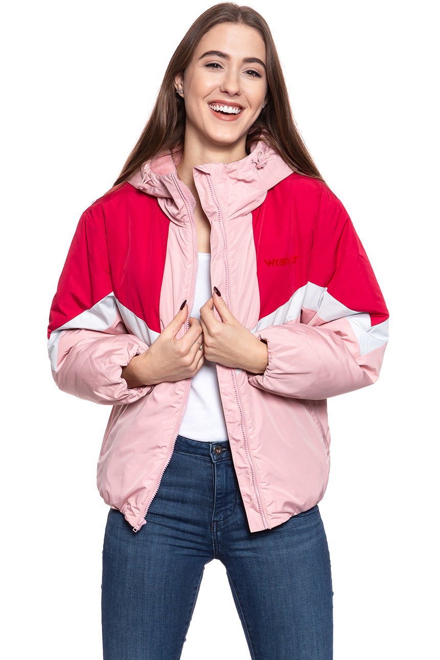 DAMSKA KURTKA WRANGLER COLOUR BLOCK JACKET BRIDAL ROSE W4N9WBP01