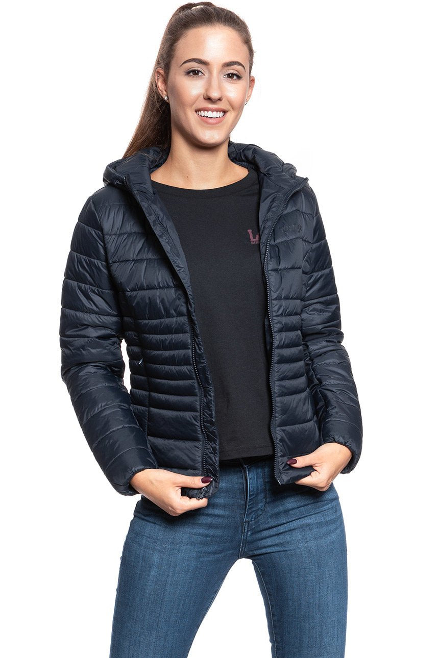 DAMSKA KURTKA PRZEJŚCIOWA WRANGLER PUFFER JACKET NAVY W4Z0XW114