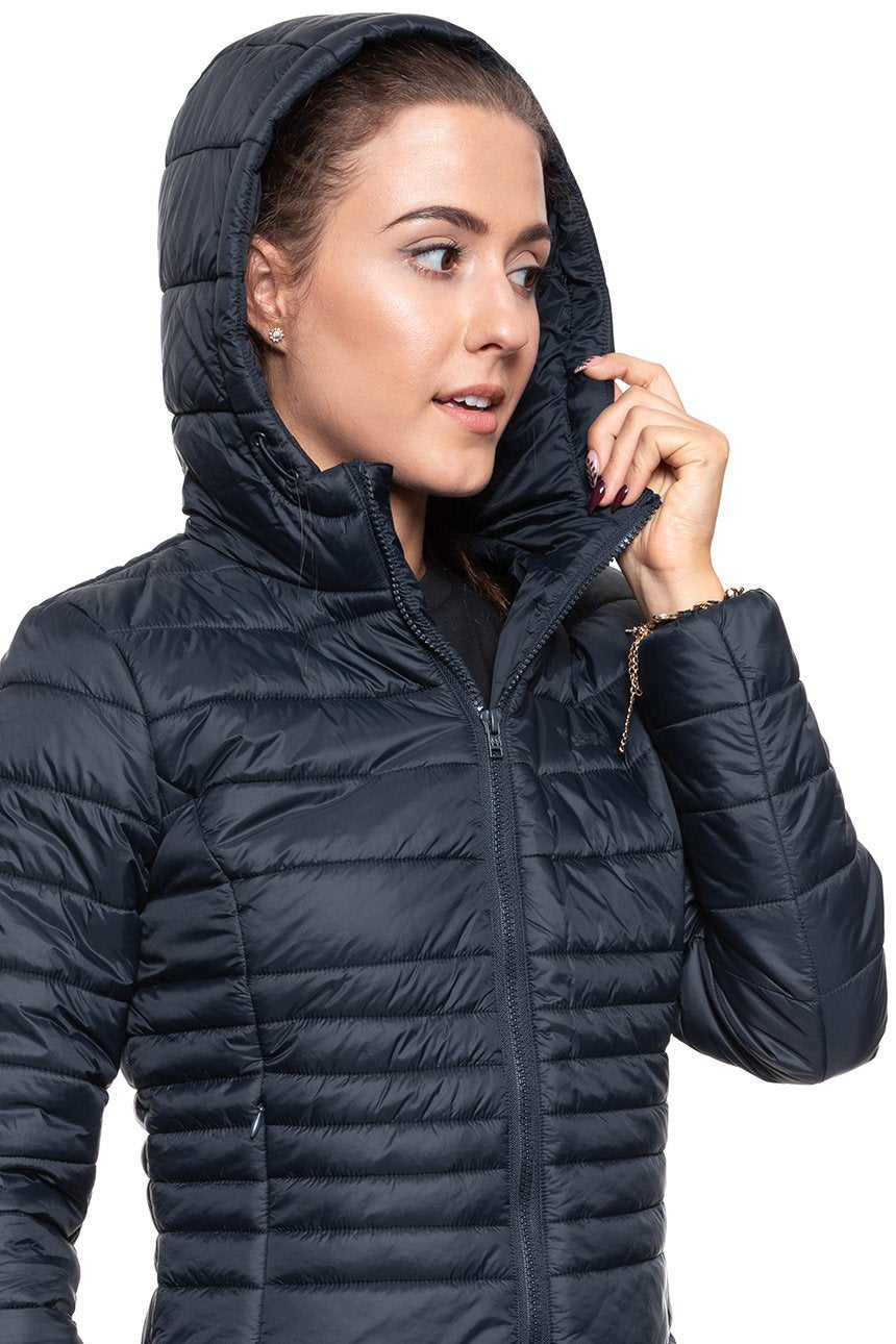 DAMSKA KURTKA PRZEJŚCIOWA WRANGLER PUFFER JACKET NAVY W4Z0XW114