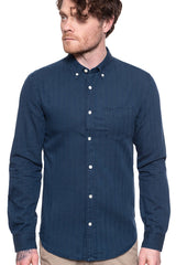 KOSZULA MĘSKA WRANGLER LS 1PKT BDOWN SHIRT INDIGO BLU W5F3B589X