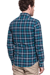 KOSZULA MĘSKA W KRATĘ WRANGLER LS 1PKT BDOWN SHIRT BLUE DEPTHS W5F3BMXJY