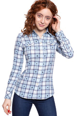 KOSZULA WRANGLER WESTERN CHECK SHIRT ANGEL FALL W5N1N6B07