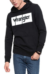 BLUZA WRANGLER LOGO HOODIE BLACK W641HY100