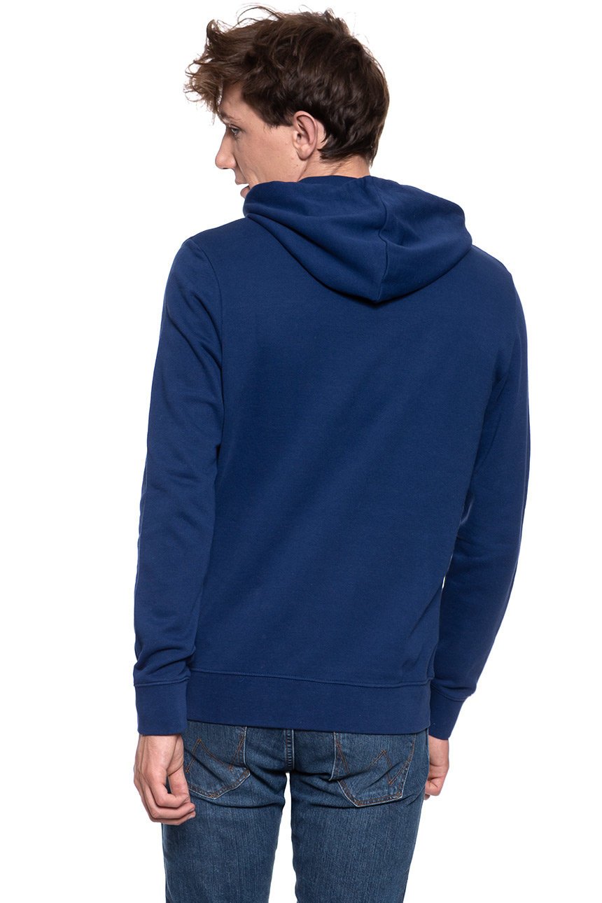 BLUZA WRANGLER LOGO HOODIE BLUE DEPTHS W641HYXJY