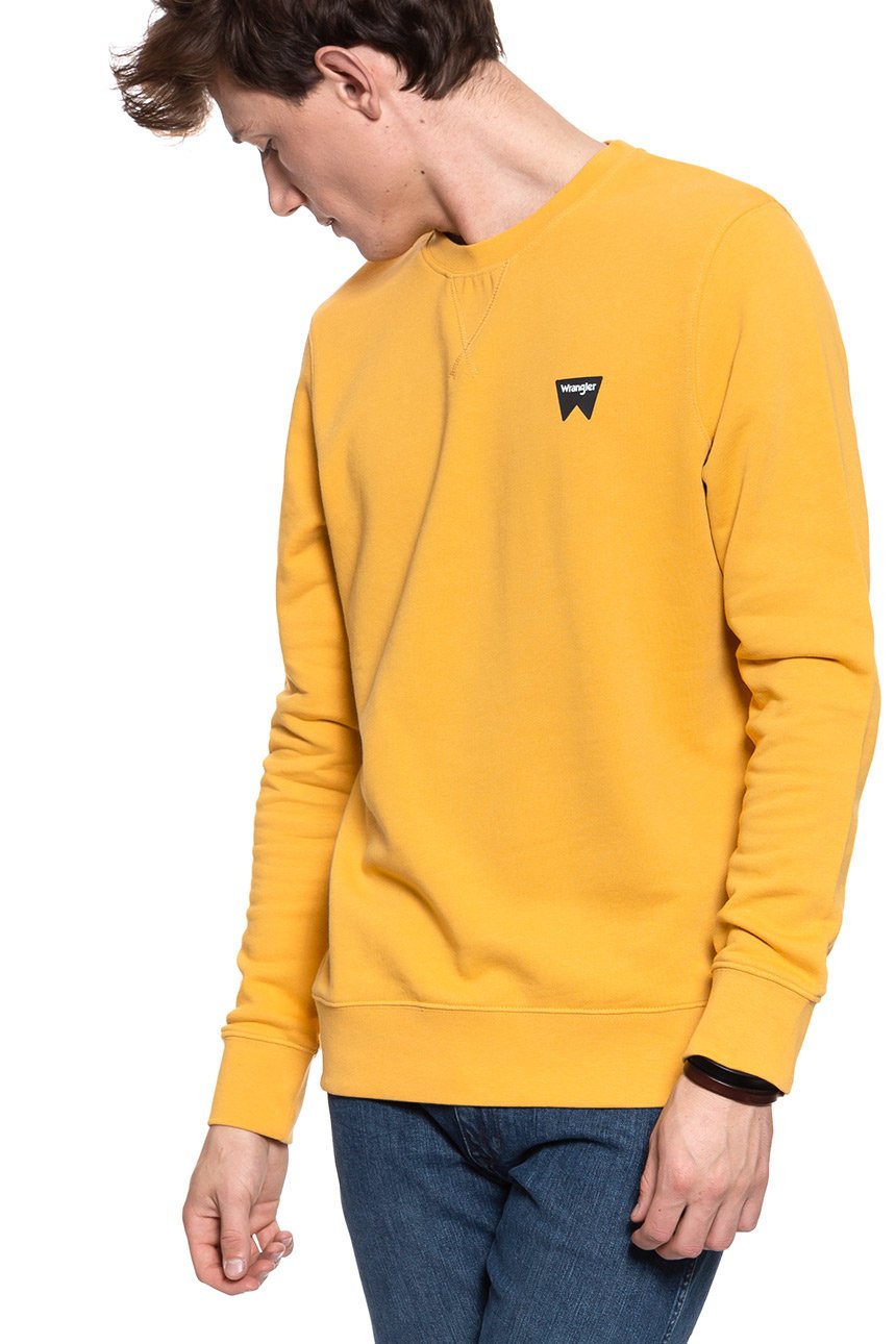 BLUZA WRANGLER SIGN OFF CREW MINERAL YELLOW W6589HAYM