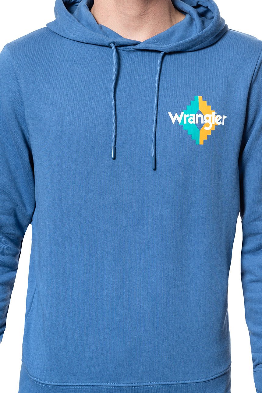 BLUZA WRANGLER WNC HOODIE FEDERAL BLUE W6A2HAB01