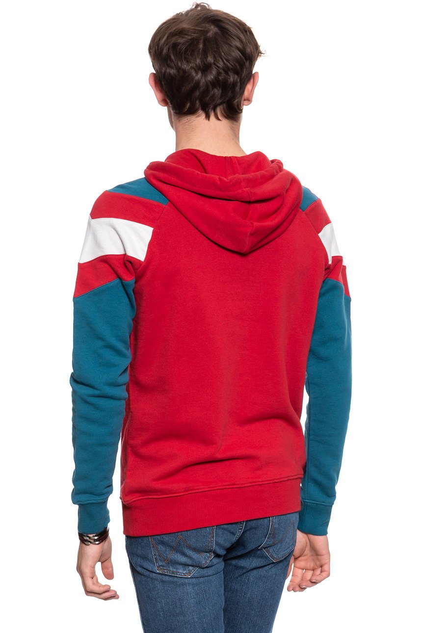 BLUZA WRANGLER CUT&SEW HOODIE RED W6A7JFX47