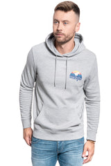 BLUZA WRANGLER SUNSET HOODIE MID GREY MEL W6A8HYX37