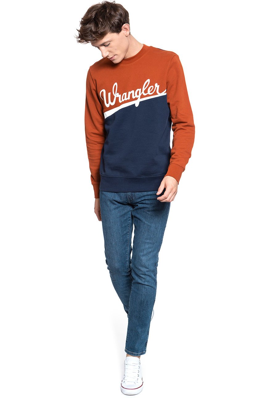 BLUZA WRANGLER CUT&SEW SWEAT PICANTE BROWN W6B7HYX9H